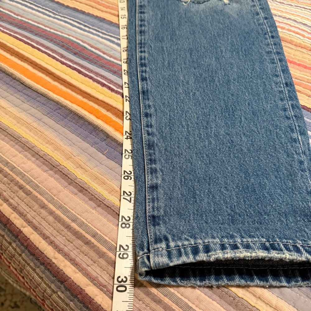 Bridge by Gly Mom Fit Jeans Distressed Ripped Blue Denim Size 28 - Picture 9 of 9